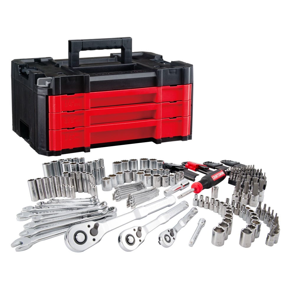 230-piece standard (SAE) and metric mechanic tool set