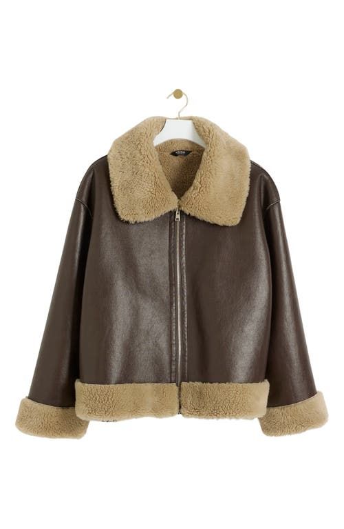 【BOHEMIAN SEOUL】24fw (HALF) FAUX LEATHER SHEARLING COAT HALF) FAUX LEATHER SHEARLING COAT, BLACK - bohemseo