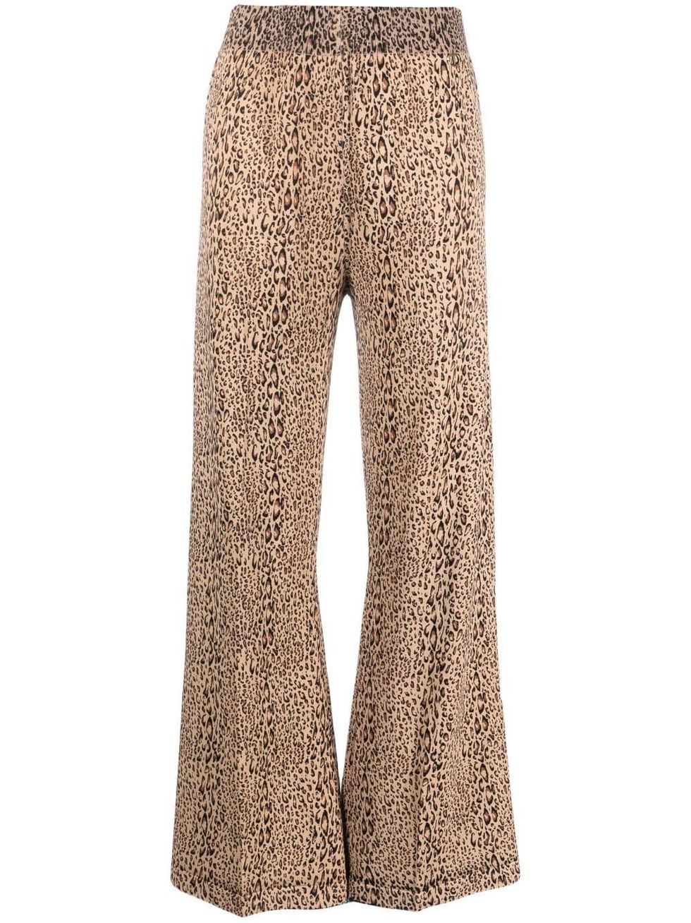 Pantalones anchos con motivo de leopardo
