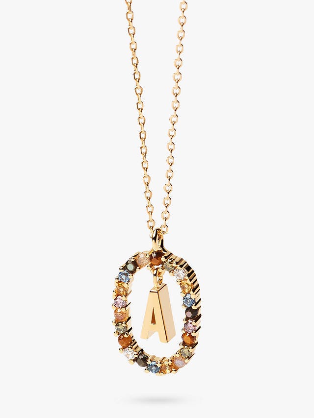 Alphabet Initial Crystal Pendant Necklace, £65