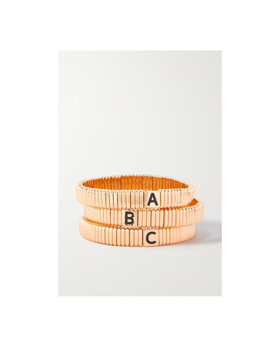 Alphabet Gold-Tone Bracelet