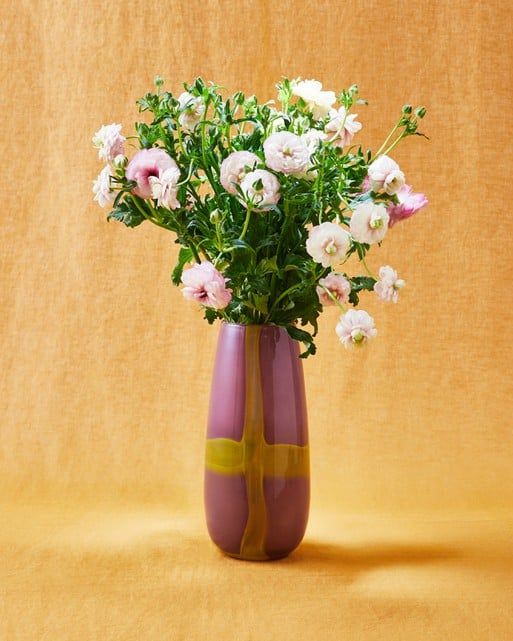 Obi Pink & Yellow Glass Vase