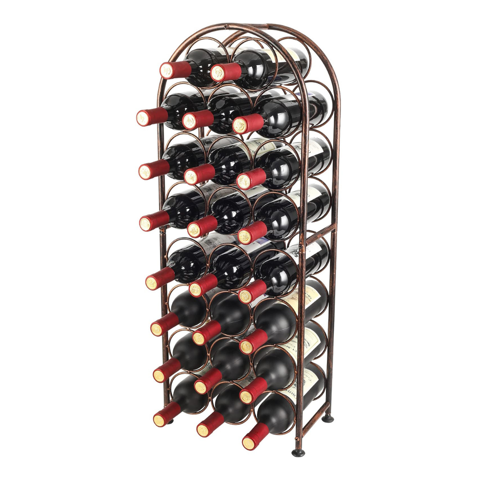 Arched Freestanding Floor Metal Wine Rack