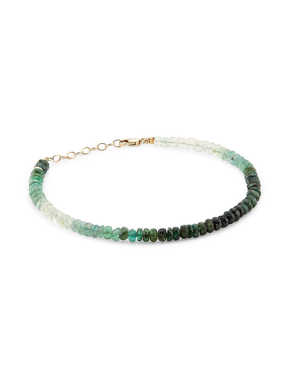 Arizona 14K Yellow Gold & Emerald Beaded Bracele