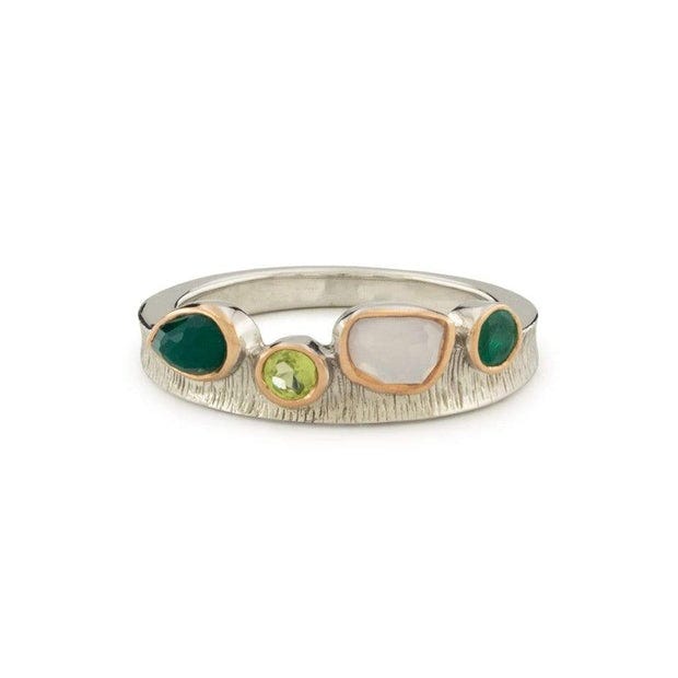 Fantasy Cocktail Ring in White Rhodium + Rose Gold