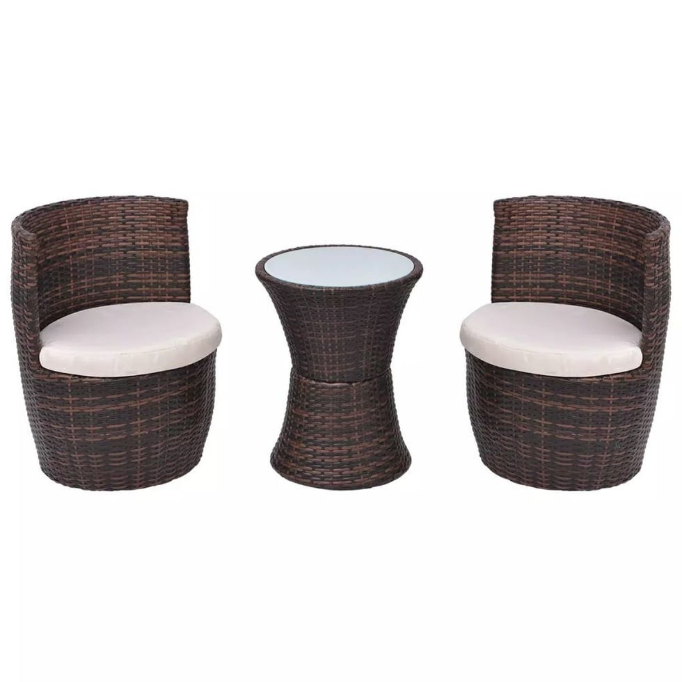Conjunto de muebles de terraza de ratán