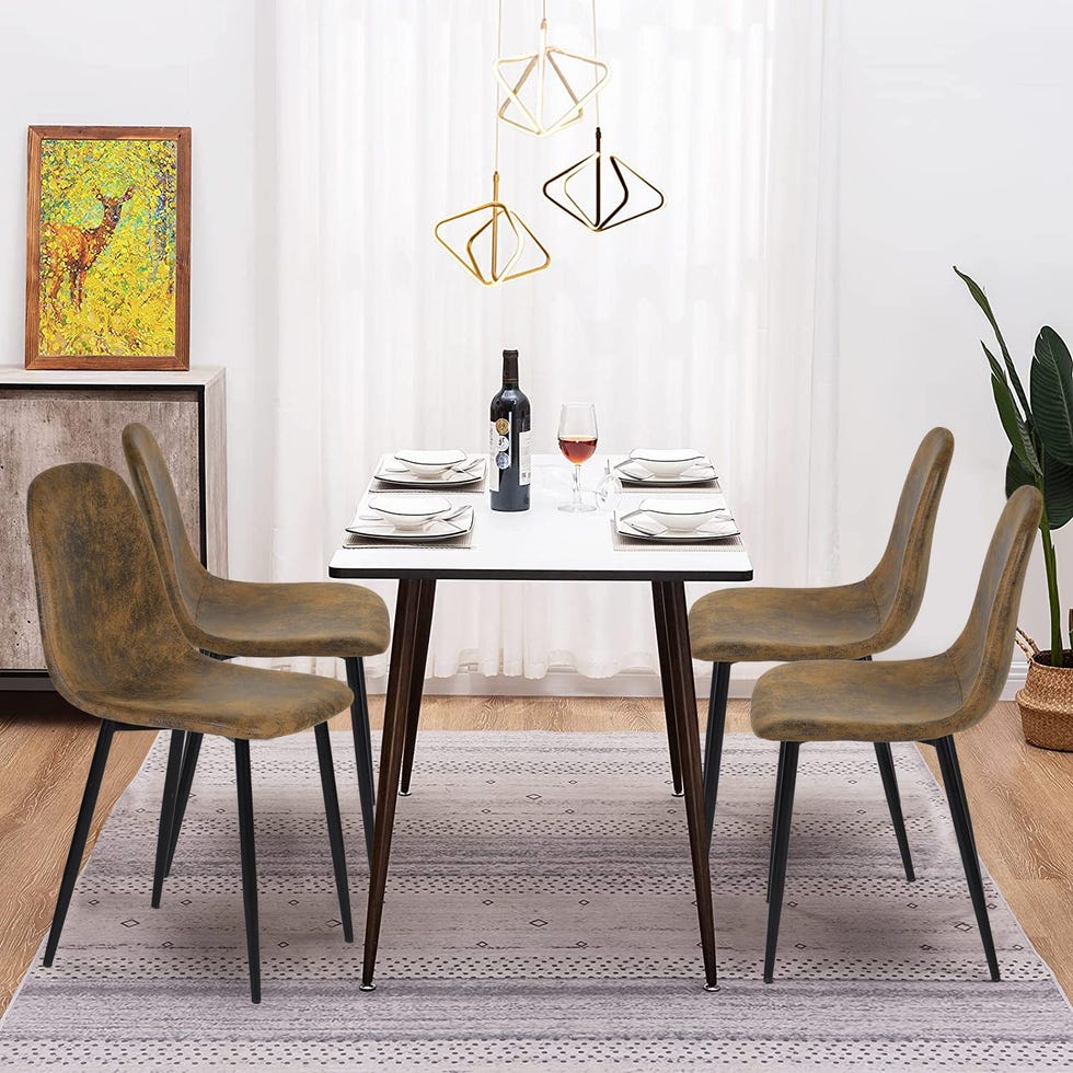 ReseeZac Juego de 4 sillas de Comedor Vintage 