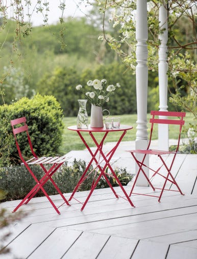 Rive Droite Bistro Set - Small - Pomegranate