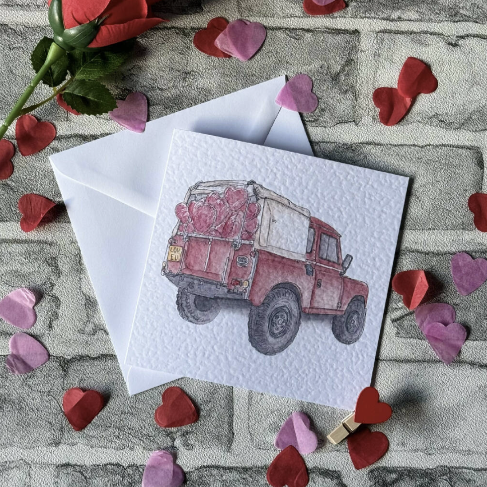 Defender Valentine's Day Greetings Card