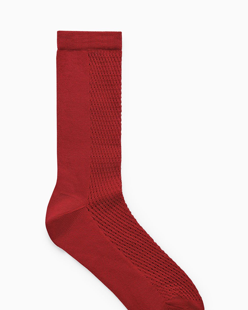 Pointelle Silk-Blend Ankle Socks