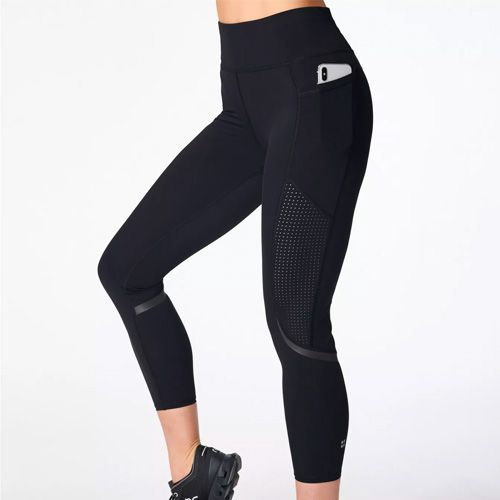 Running capris best sale with drawstring