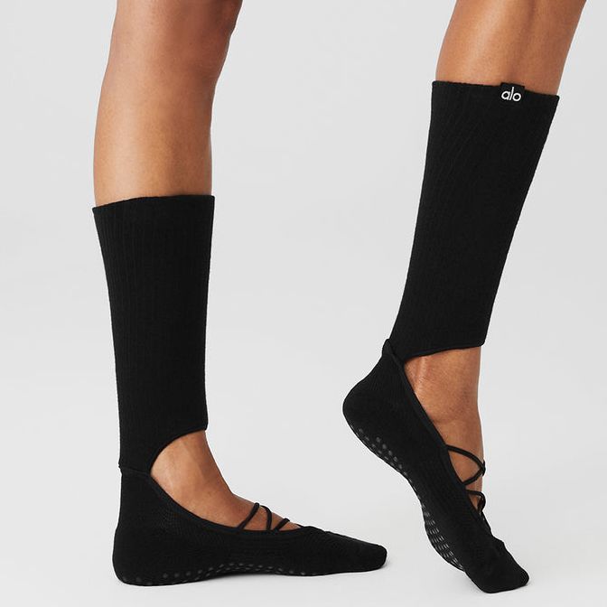 Gaiam Yoga Socks - Toeless Grippy Non Slip Sticky Grip Accessories for  Women & Men - Hot Yoga, Barre, Pilates, Ballet, Dance, Home - Black/Grey  2-Pack