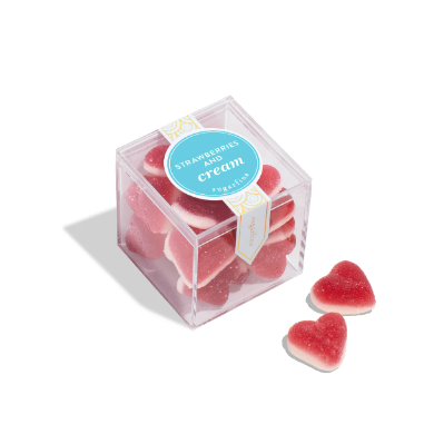 Sugarfina Strawberries And Cream Gummy Hearts