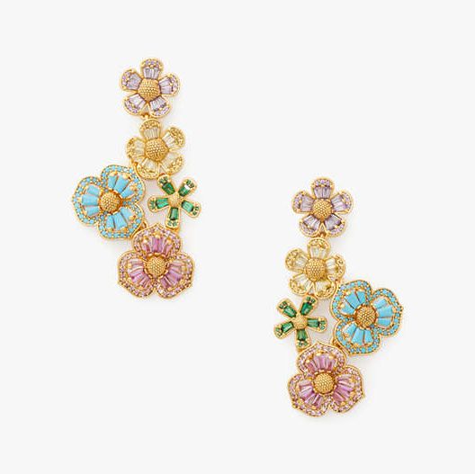 Statement flower-shaped earrings