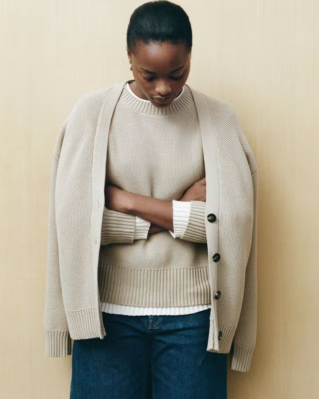 Organic Cotton Honeycomb Cardigan Organic Cotton Honeycomb Cardigan
