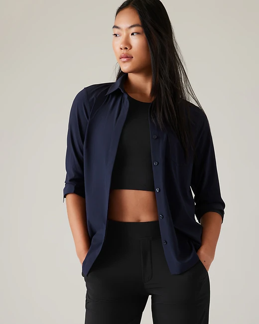Everlasting Button-Down Top Everlasting Button-Down Top