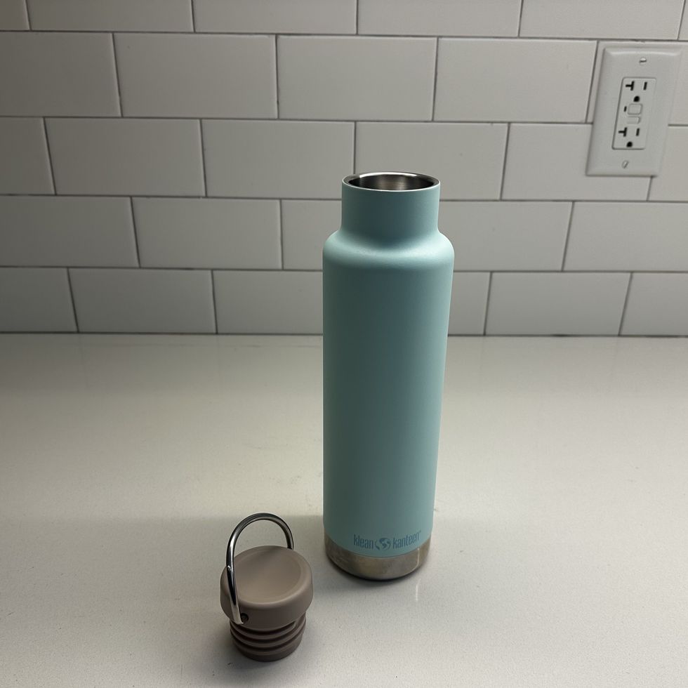 White Skinny Mini Lady Flask - Slim Water Bottle - 8 Oz Insulated Bottle