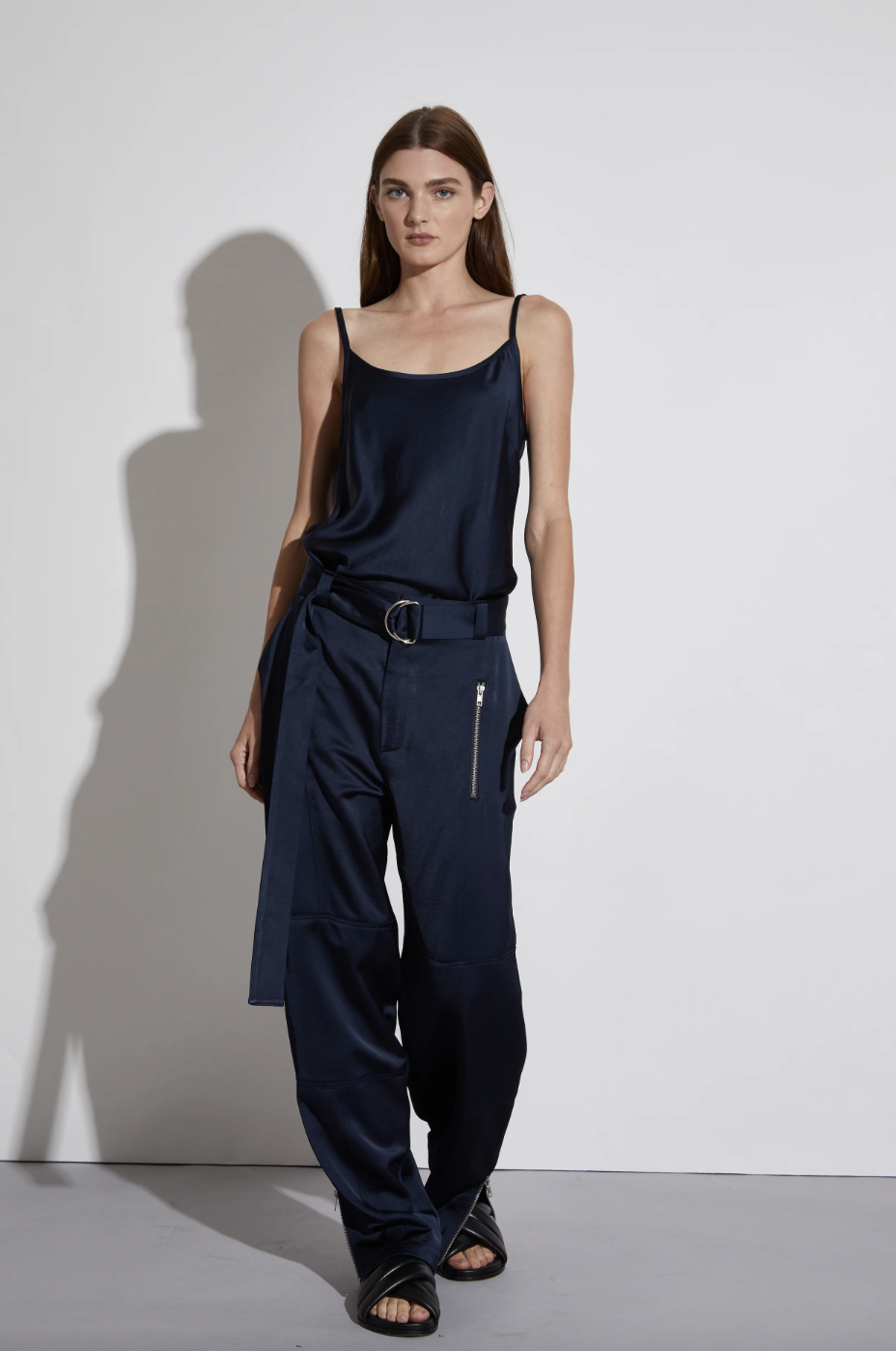 Courtney Mid-Rise Charmeuse Pant