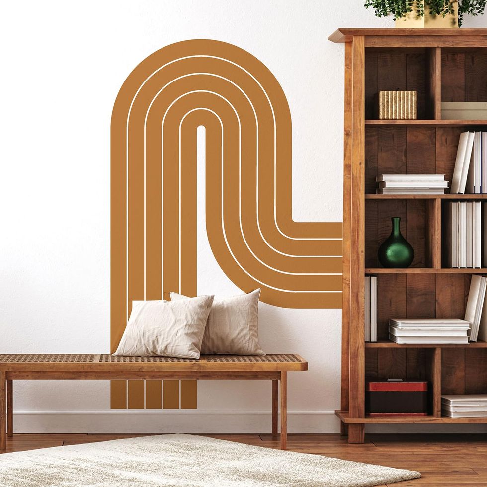 Brown Stripe Arch Wall Decal 
