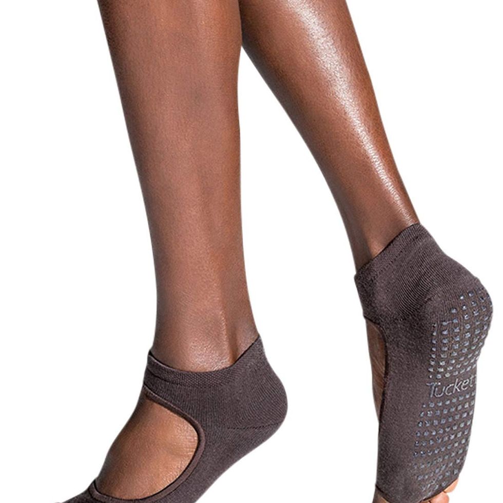 Non Slip Women Yoga Shoes Pilates Grip Socks, Toeless Flexible