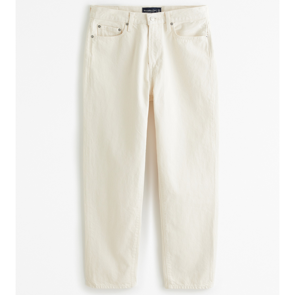 Thin Soft Lyocell Fabric High-end Loose Straight Leg Men's Jeans 2023  Summer Pants Light Blue Denim Large Size