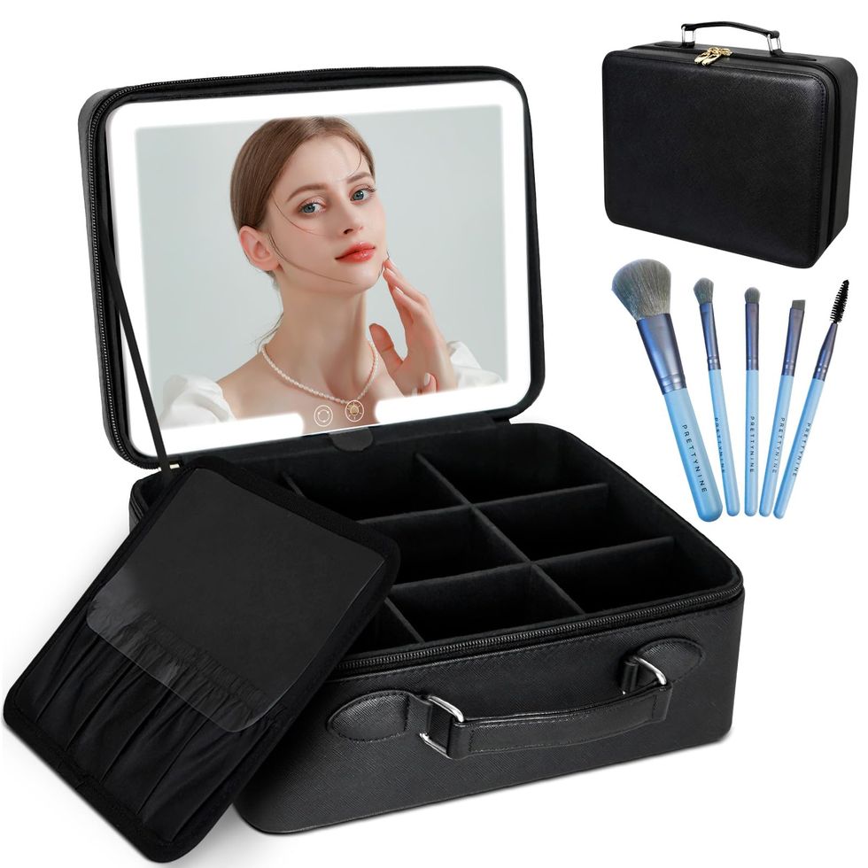 Makeup Case with Lighted Mirror