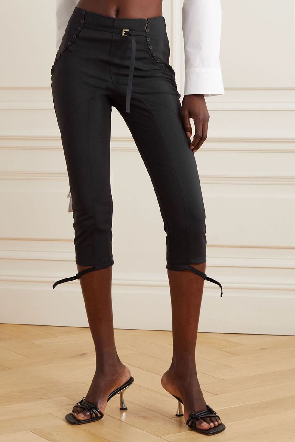 Caraco Cropped Wool-Blend Slim-Leg Pants