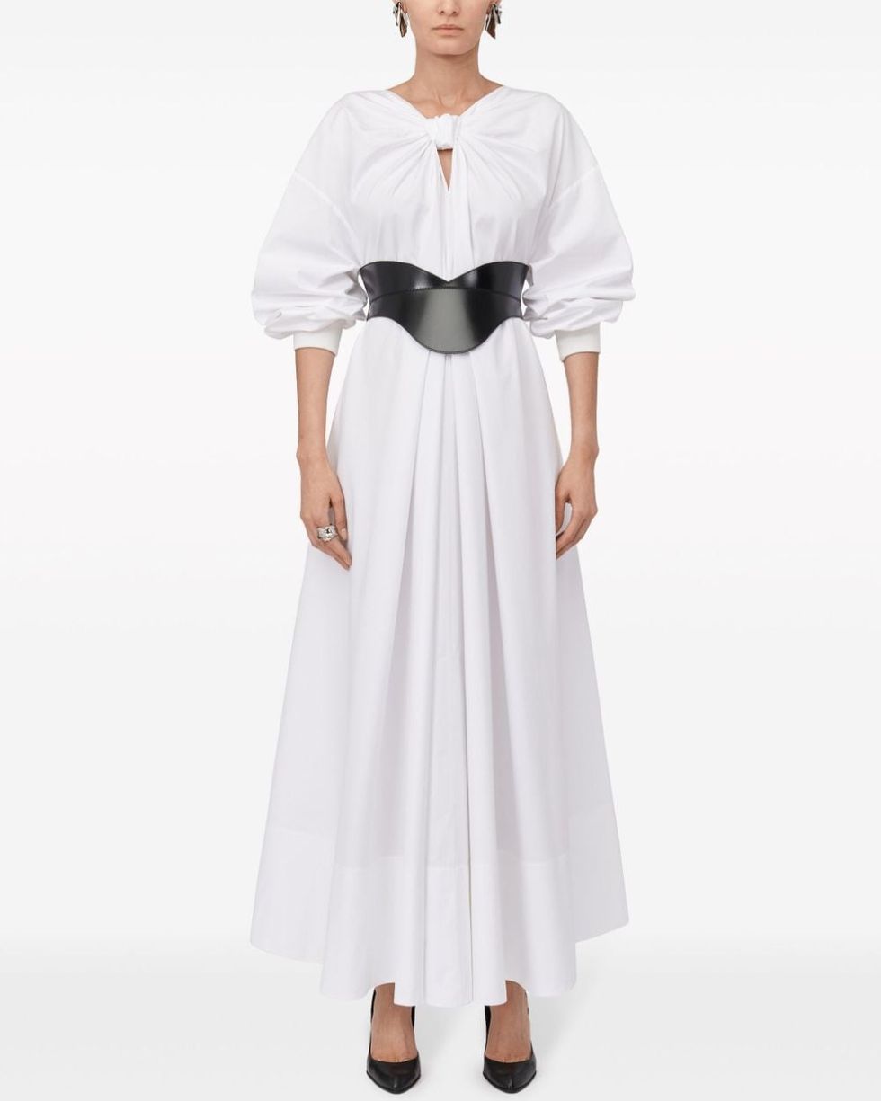 Cocoon-Sleeve Midi Dress