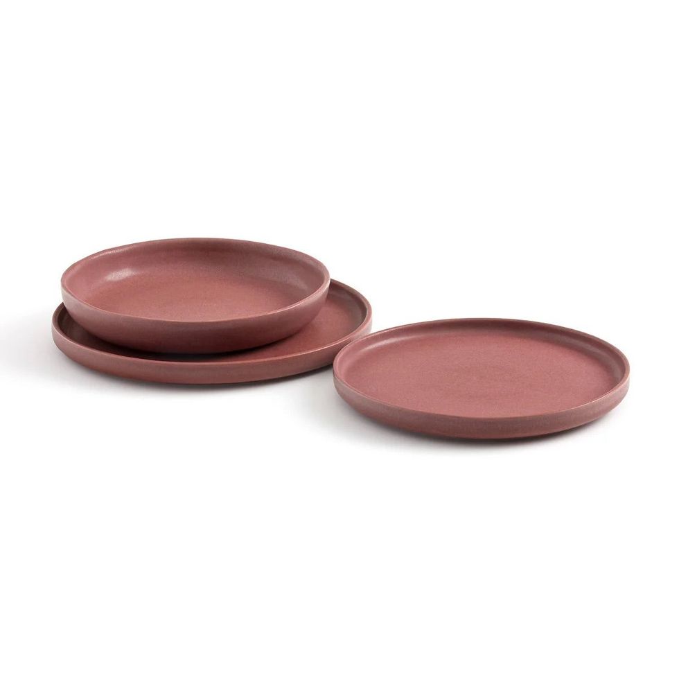Gandra Stoneware Flat Plates, Set of 4