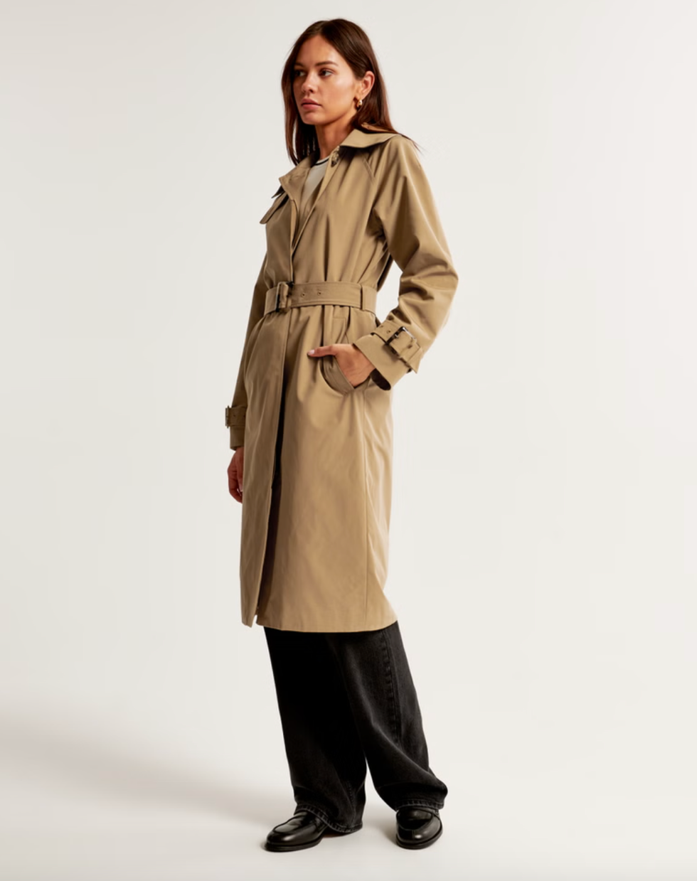 Ladies hooded mac on sale coat