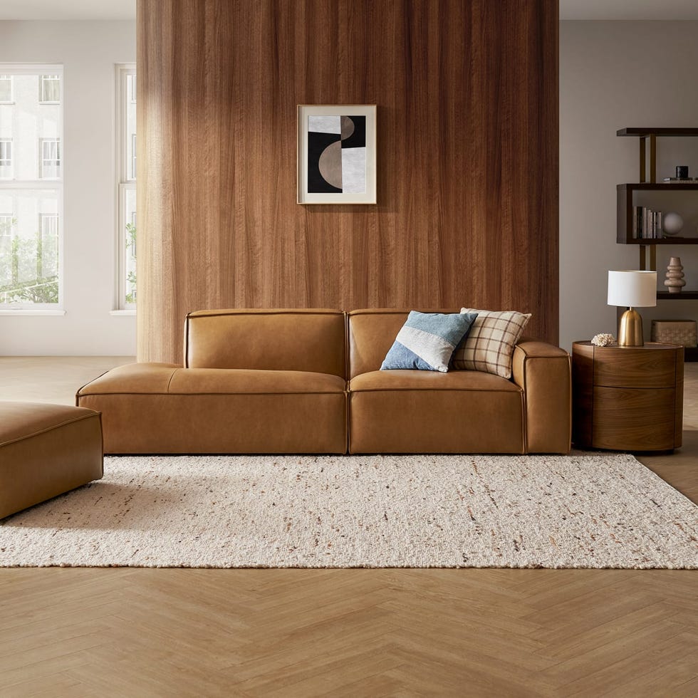 Jonathan Leather Side Chaise Sofa