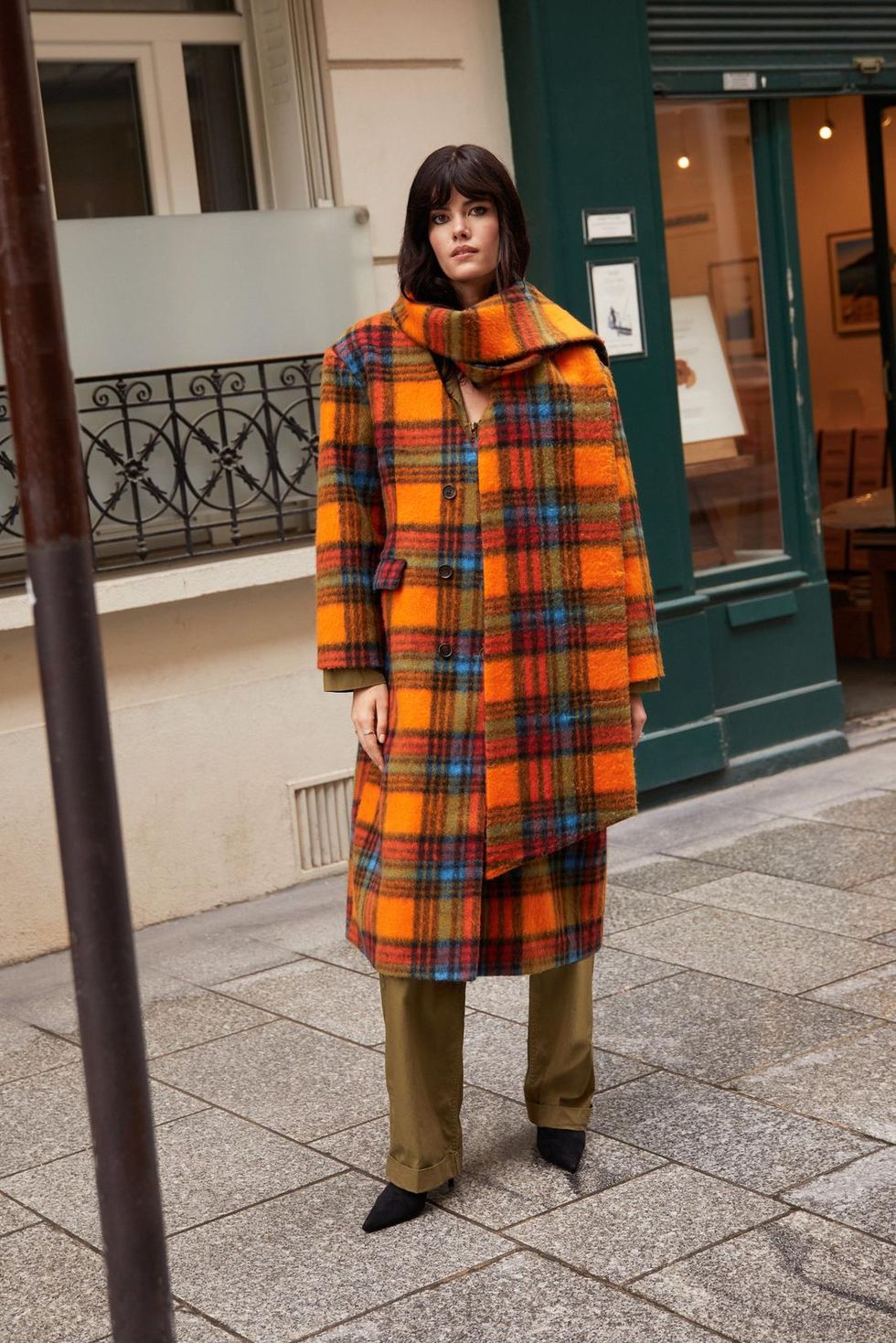 Plaid Woolen Clothes Women Thick Warm Plus Size Coat Autumn Winter