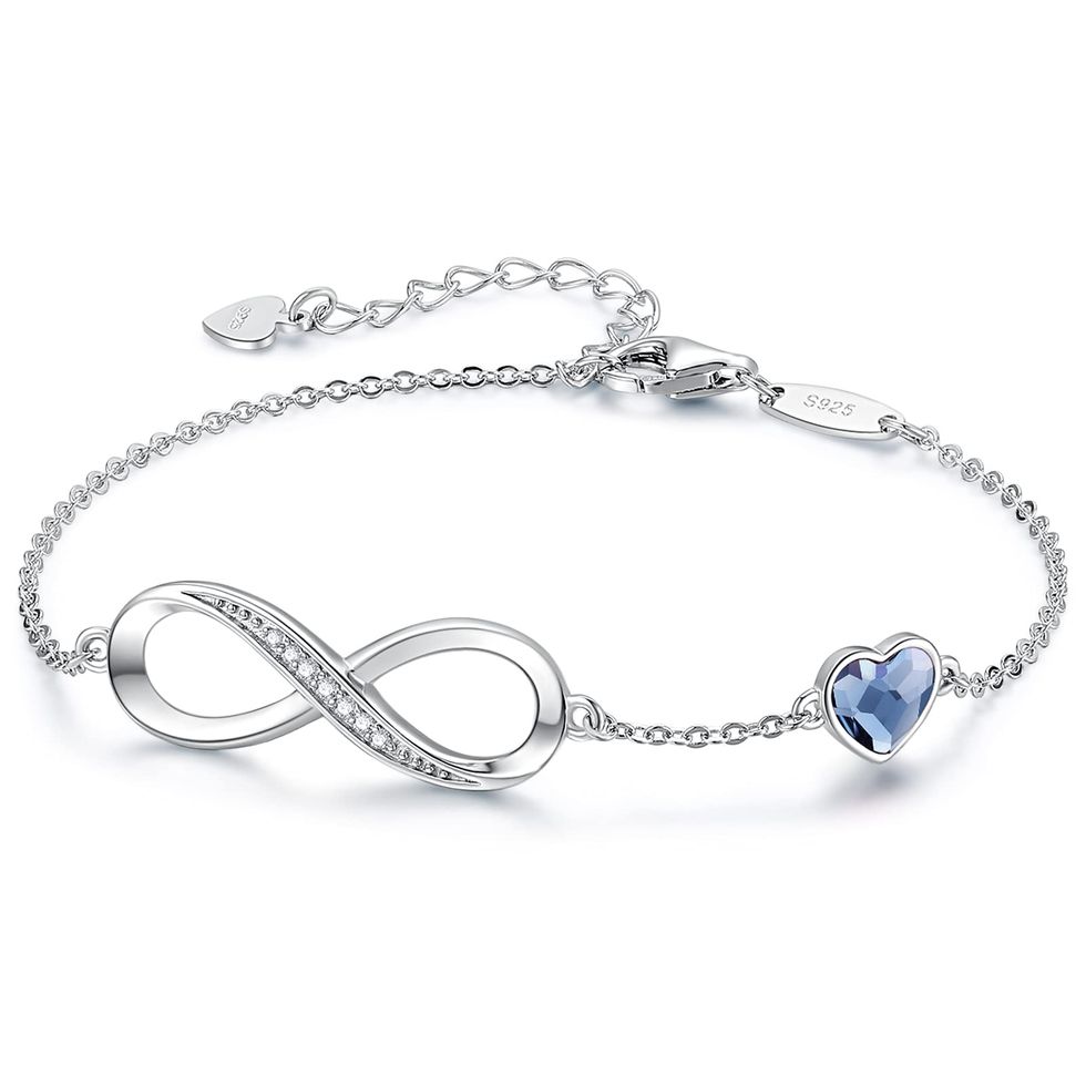 Infinity Symbol Charm Link Bracelet 