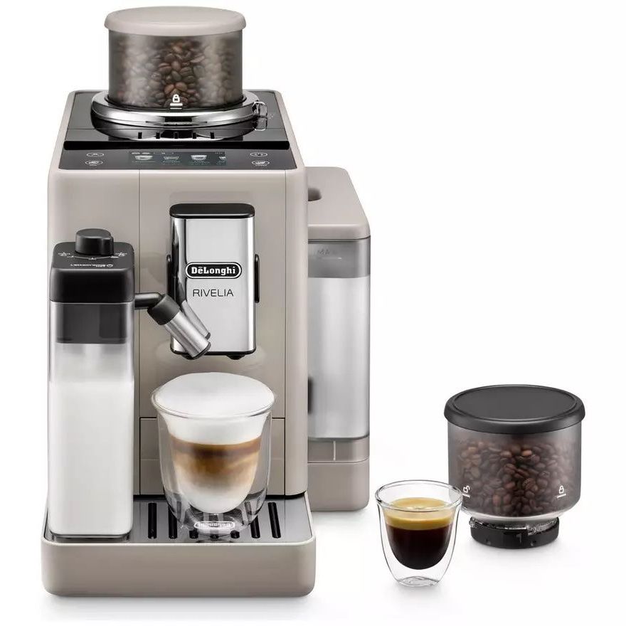  De'Longhi Magnifica Evo with LatteCrema System, Fully Automatic  Machine Bean to Cup Espresso Cappuccino and Iced Coffee Maker, Colored  Touch Display,Black, Silver : Health & Household
