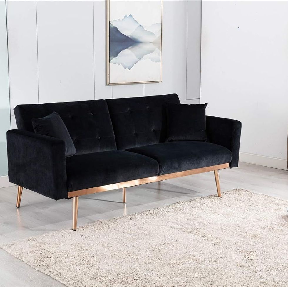 Midcentury Modern Velvet Sofa