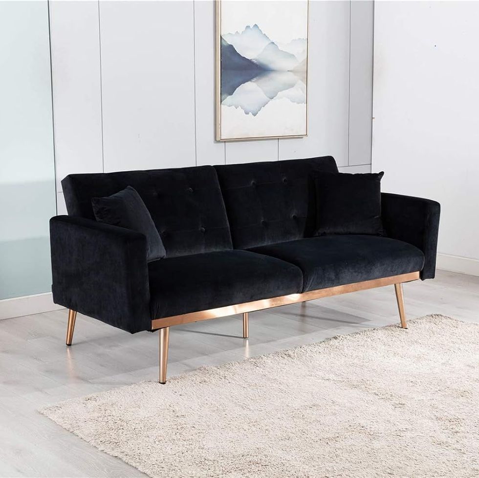 Midcentury Modern Velvet Sofa