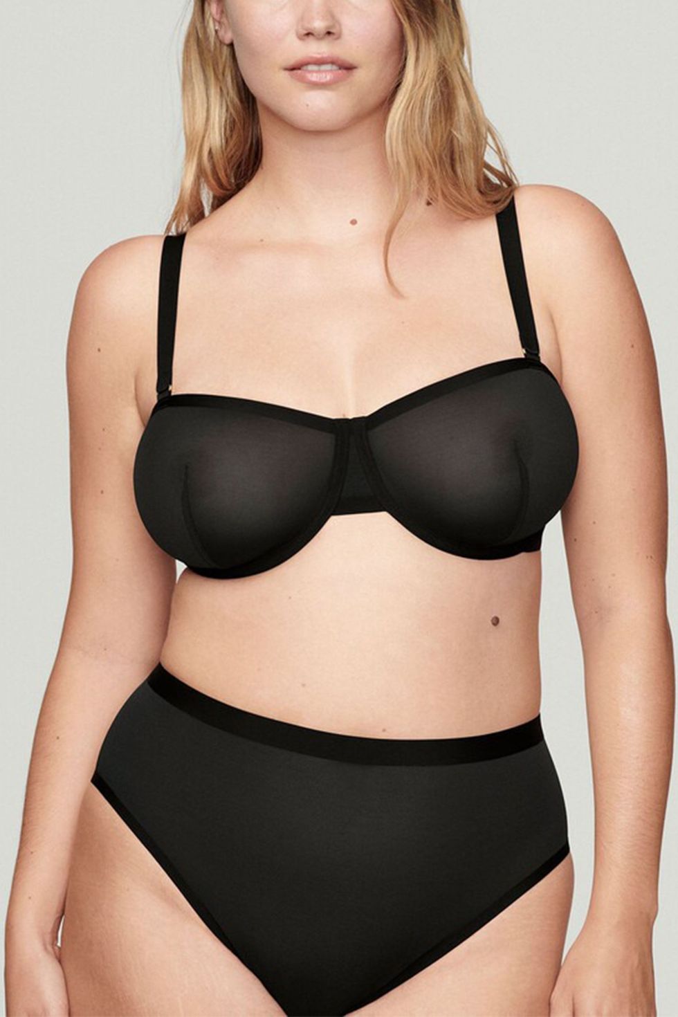 Buy Xs and Os Women Sheer Mesh Bra Panty Lingerie Set (Black, Free Size) at