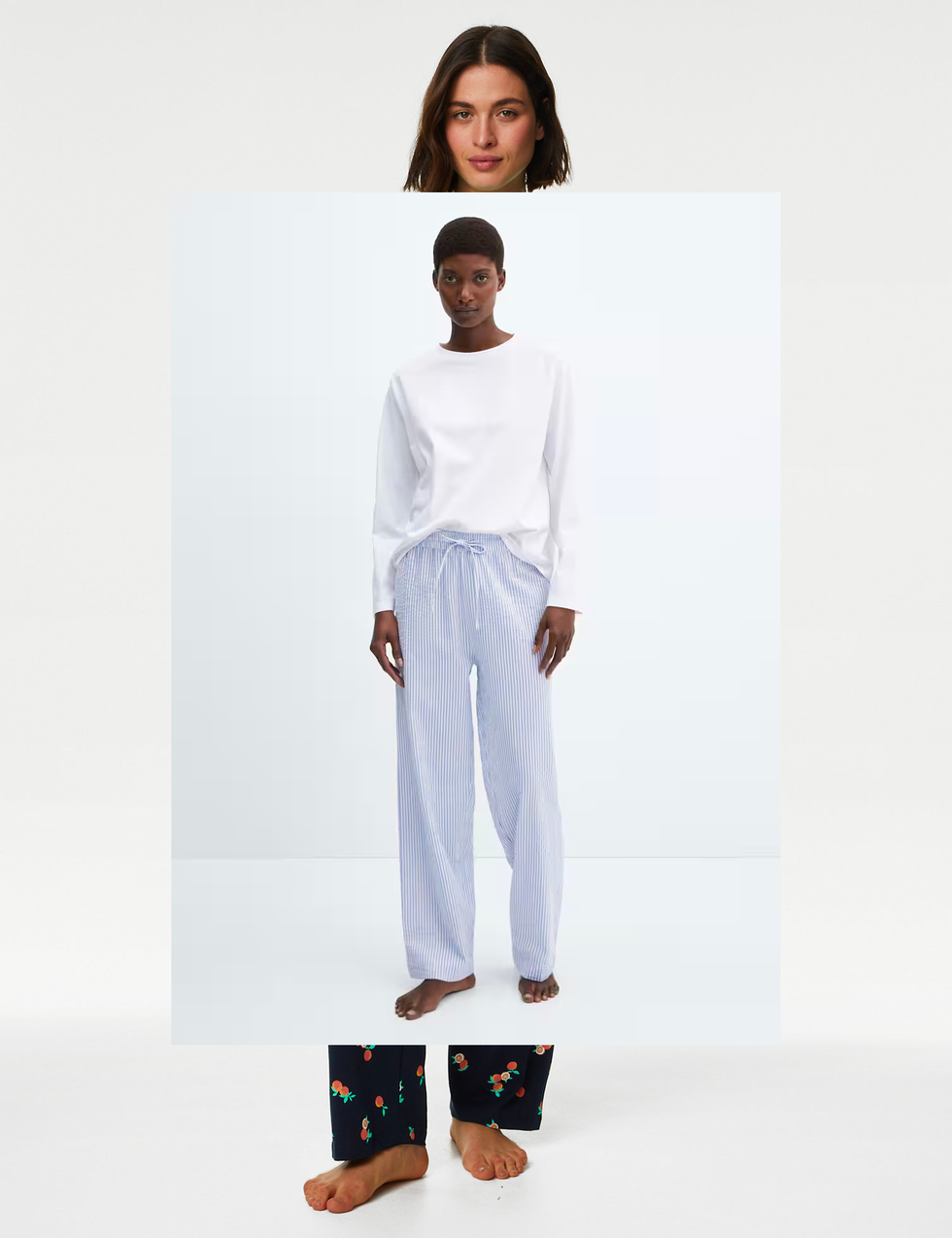 Two-piece Striped Cotton Pyjamas