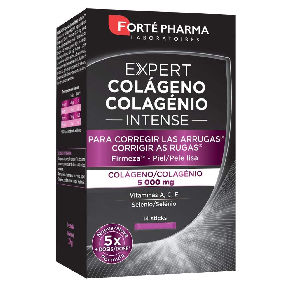 Complemento Alimenticio con Colágeno Antiarrugas y Reafirmante. EXPERT COLÁGENO INTENSE, 14 Sobres. - Forté Pharma