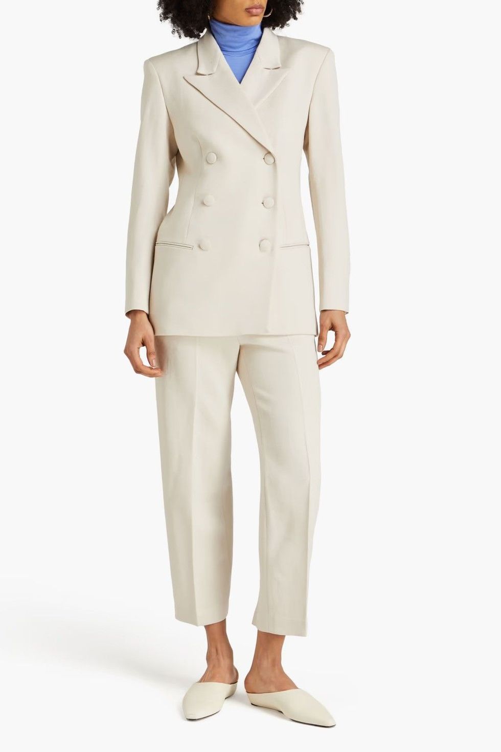 White Women's Formal Pantsuit, Deep V Blazer, Bridal Suit, Rehearsal Dinner  Suit, Wedding Suit, Women, White Pantsuit, Wedding Suit Women -  Ireland