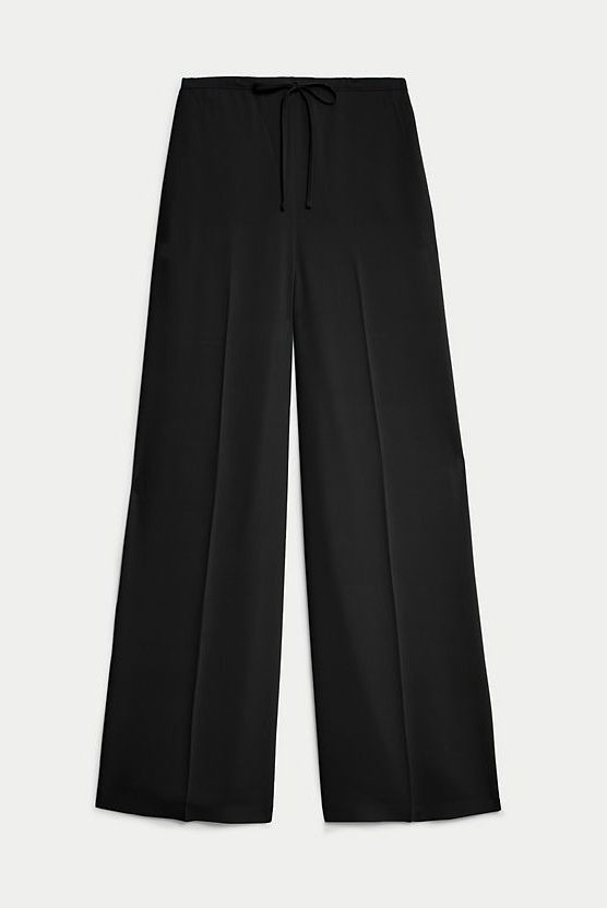 Ladies Velvet Trousers Elasticated High Waisted Pull On Palazzo Loose Pants  with Pockets Women Wide Leg Trousers Stretchy Soft Fabric Perfect for Any  Occasion Black : : Fashion