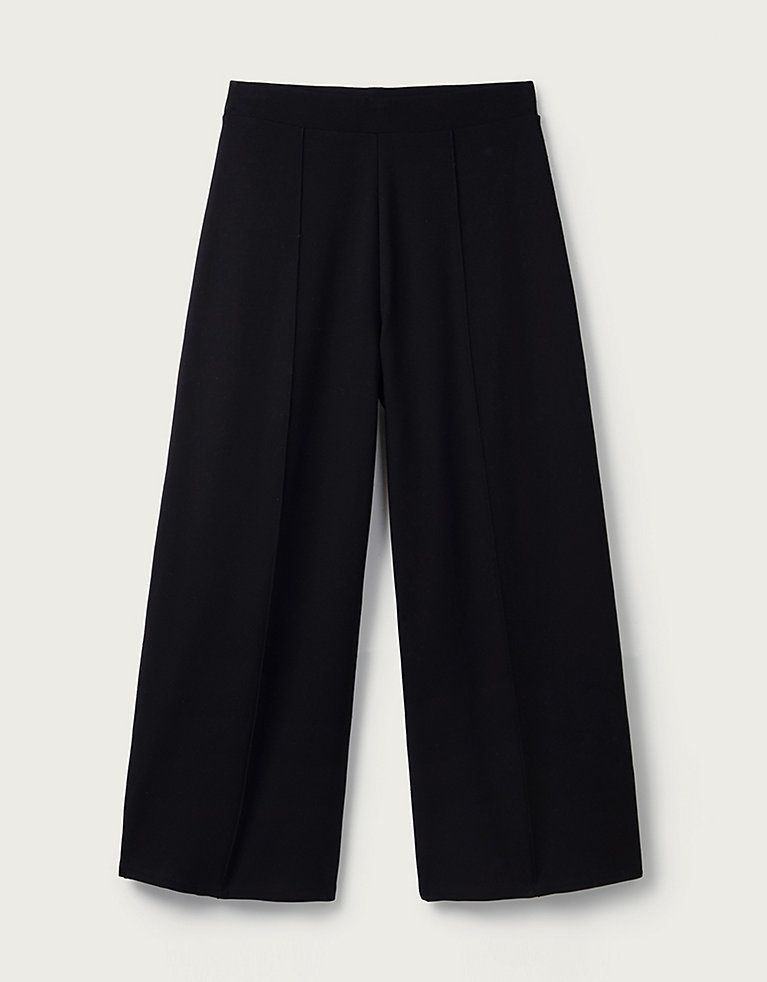 Exude Prowess Striped Wide Leg Trousers (Black)