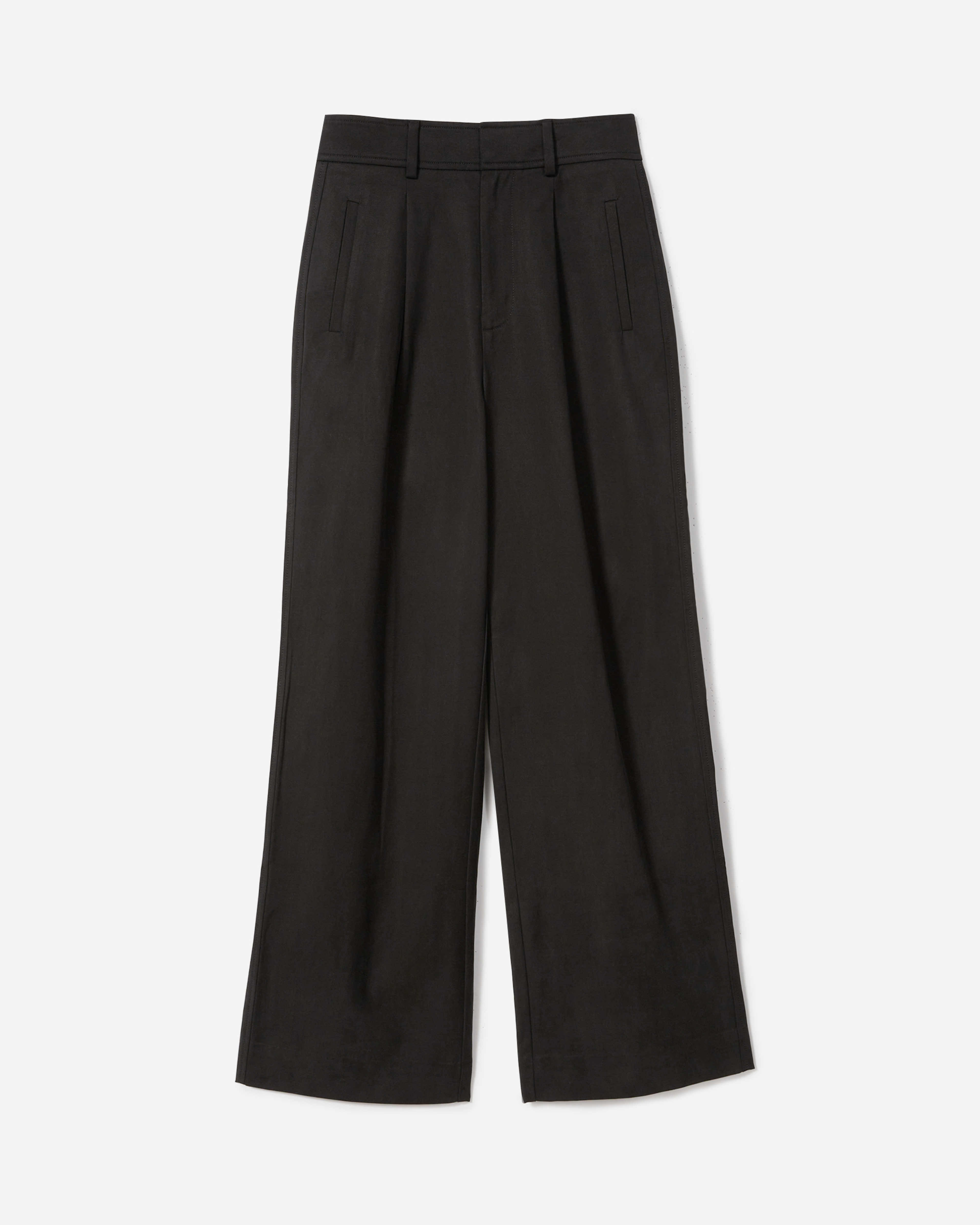 Black wide outlet legged trousers