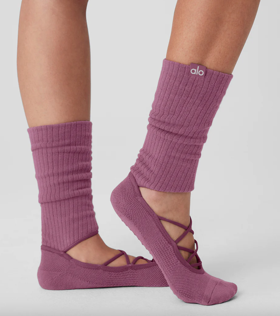Women's Strap Siren Grip Socks (Soft Mulberry) Women's Strap Siren Grip Socks (Soft Mulberry)