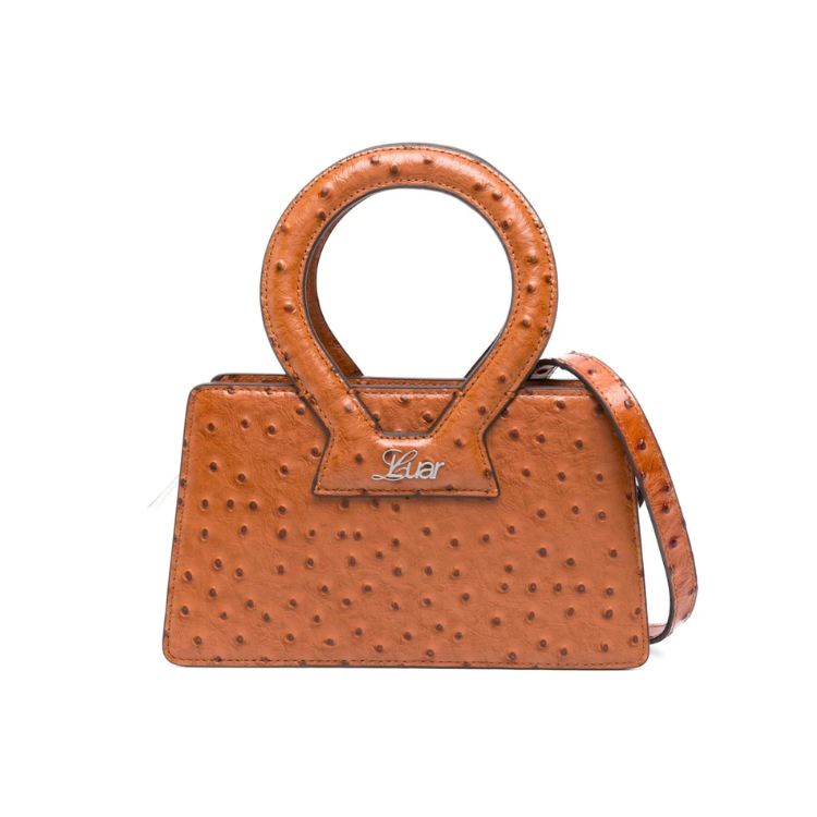 Tan Ostrich Small Ana Bag