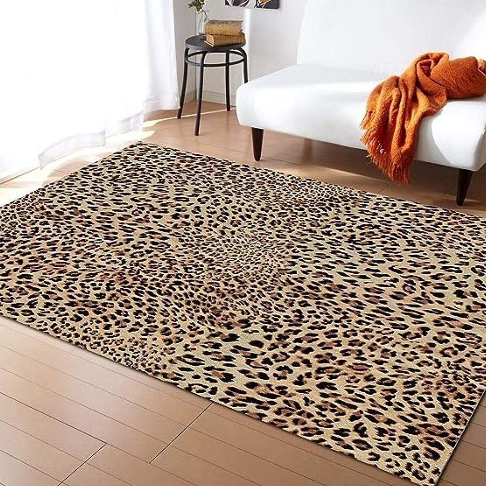 Leopard Print Art Area Rug