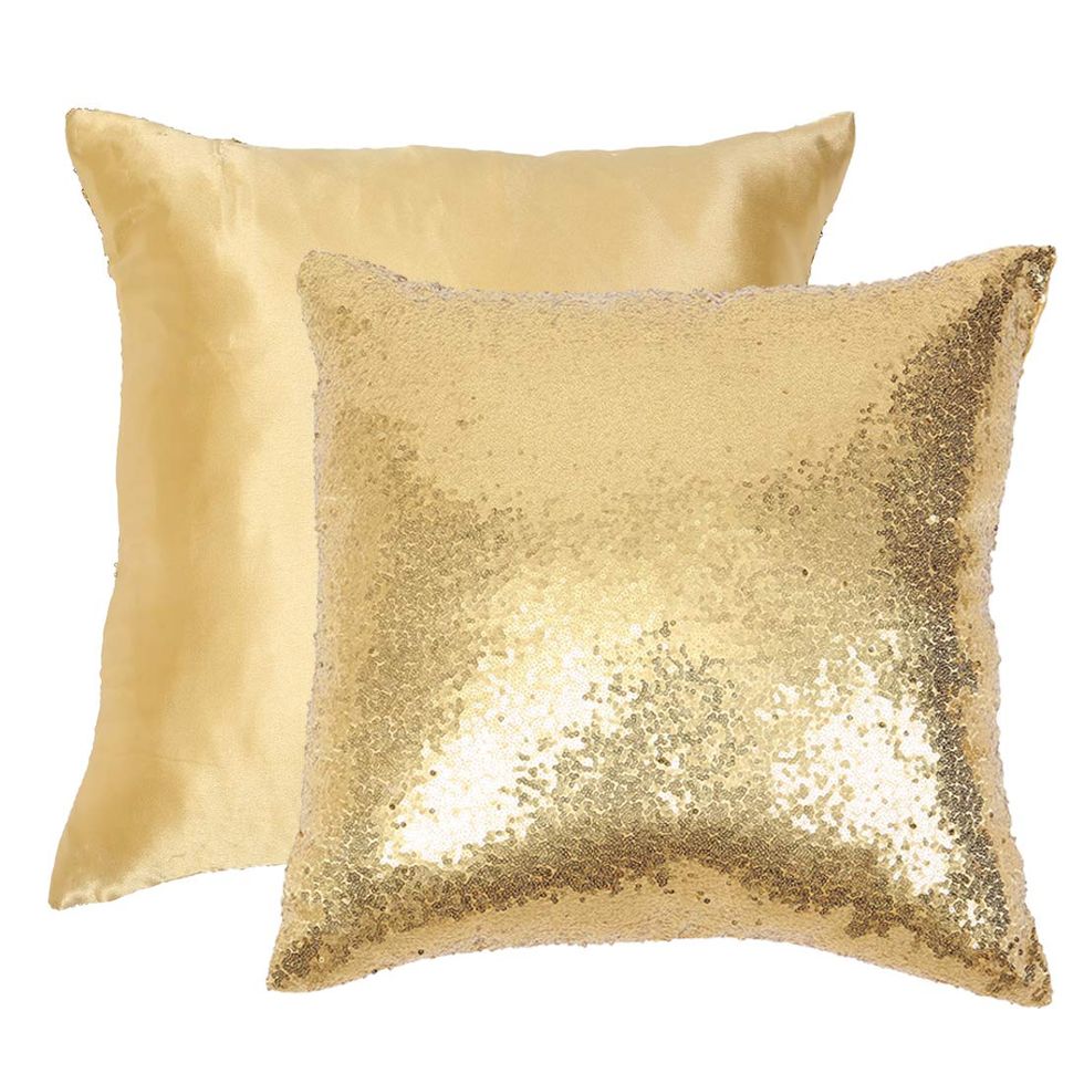 Set of 2 Gold Sequin Pillow Covers