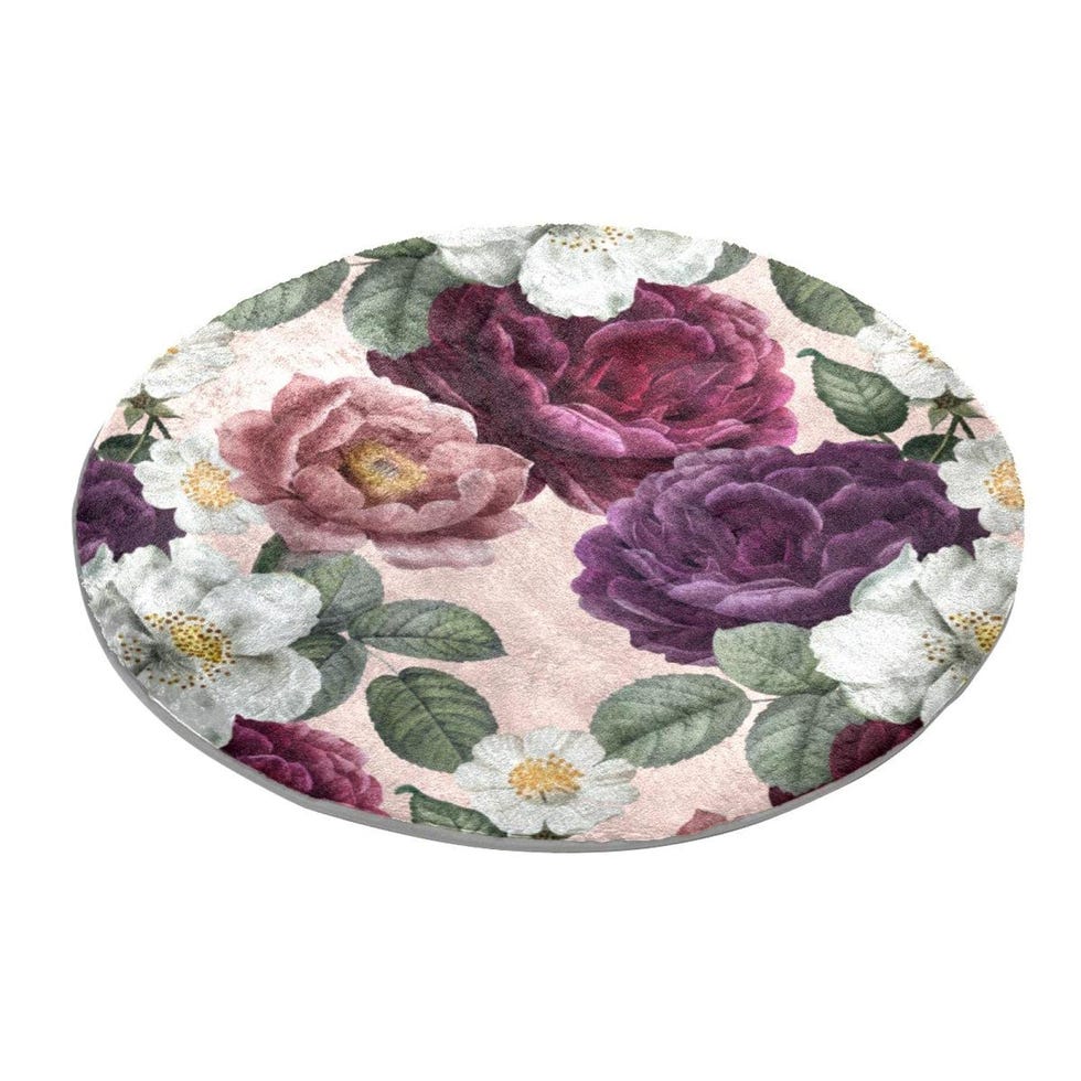 Alfombra floral redonda 