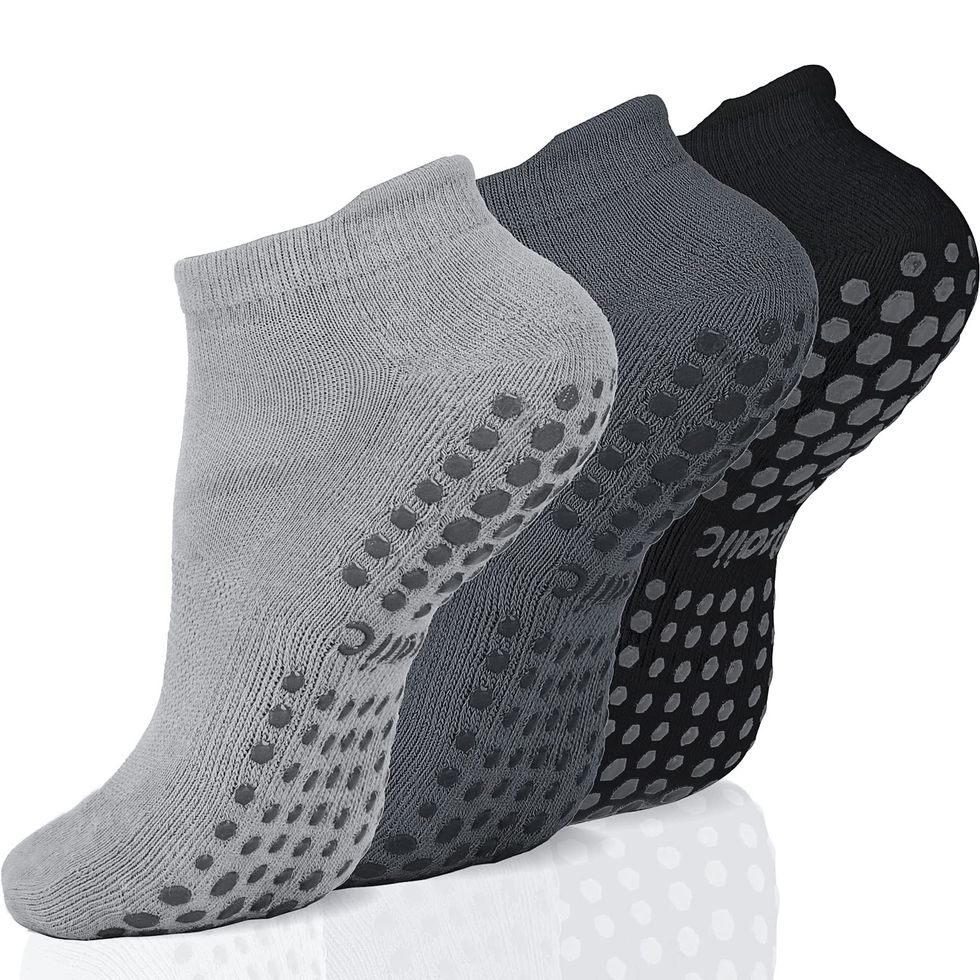 Pretty Comy Yoga Socks for Women Non Skid Socks with Grips Barre