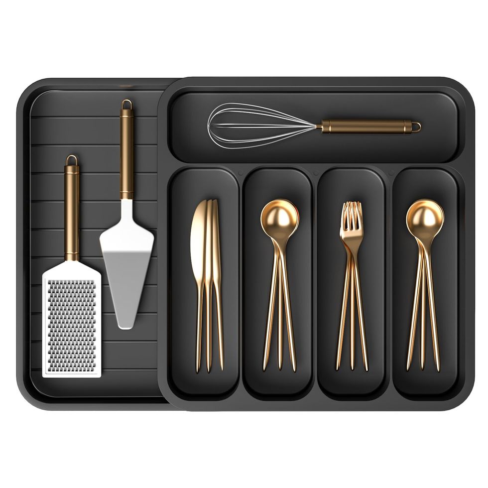 VESKYAO Expandable Cutlery Drawer Organiser